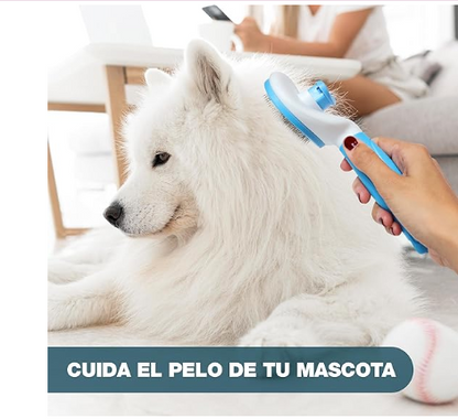 🐾✨ Cepillo Removedor de Pelo para Perros y Gatos con Expulsador