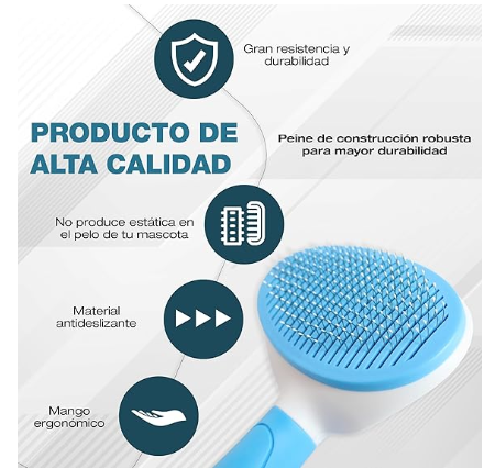 🐾✨ Cepillo Removedor de Pelo para Perros y Gatos con Expulsador