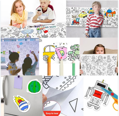 🎨👶 Rollo de Papel para Colorear – Creatividad sin Límites